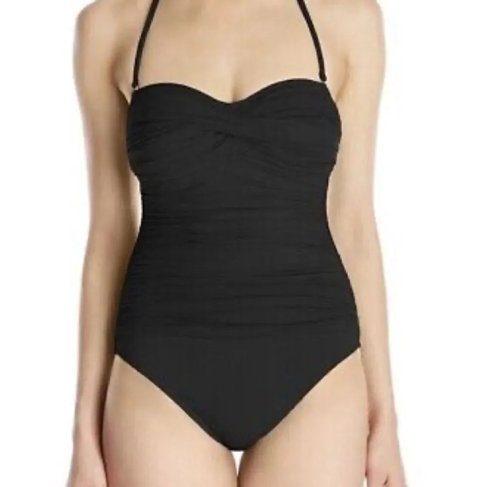 La Blanca Twist Front Bandeau One-Piece Swimsuit LB6BA20 Black 6